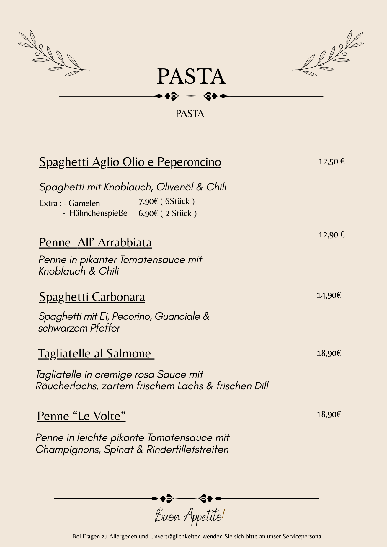 Speisekarte Seite 5